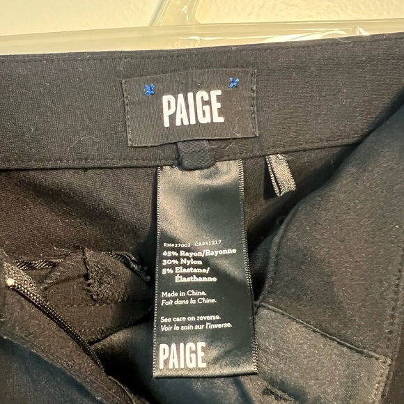 PAIGE Dress Pants w/ “Leather” Accents / Black / US Ladies 27 - Picture 4 of 9